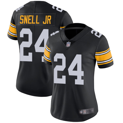 Women Pittsburgh Steelers Football #24 Limited Black Benny Snell Jr. Alternate Vapor Untouchable Nike NFL Jersey